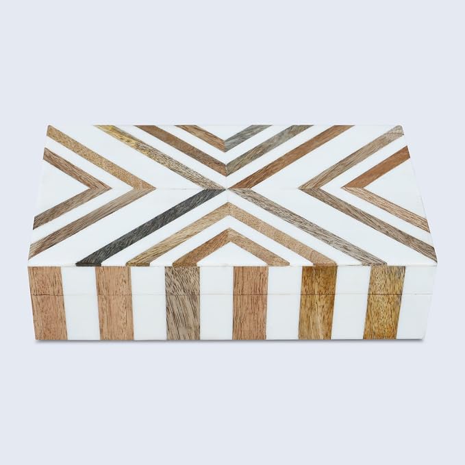 Handicrafts Home White Decorative Storage Box - Image 4