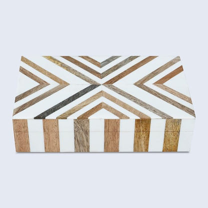 Handicrafts Home White Decorative Storage Box - Image 4
