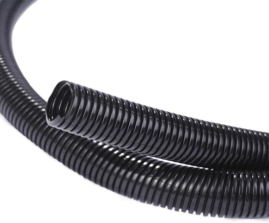 Alex Tech 25ft - 3/8 inch Split Wire Loom Tubing - Black by AlexTech