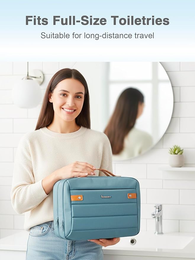 Women's Hanging Toiletry Bag, Waterproof Travel Cosmetic Organizer - Image 2