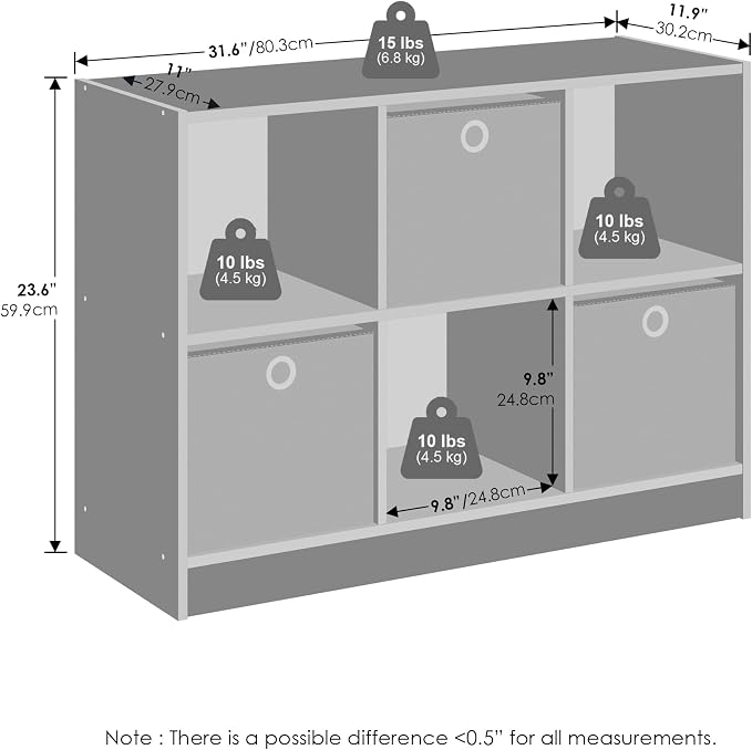 Furinno Cubic Closet Organizers and Storage, 6-Cube Closet Organizer - Image 3