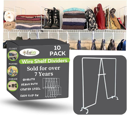 Evelots Wire Shelf Dividers by Evelots