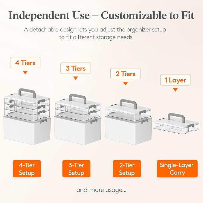 Lifewit 4-Tier Extra-Tall Medicine Cabinet Organizer - Image 7