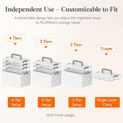Lifewit 4-Tier Extra-Tall Medicine Cabinet Organizer - Image 7