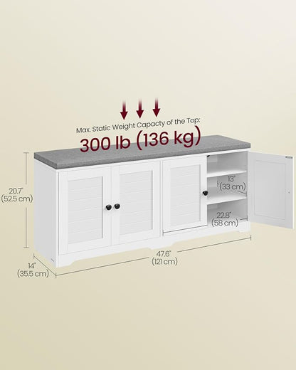 VASAGLE Shoe Storage Bench - Image 3