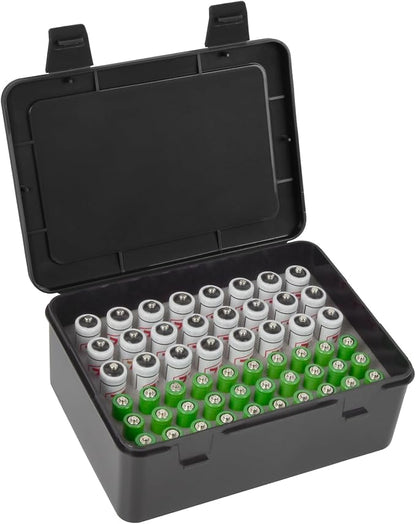 FULLCASE Battery Storage Organizer Holder Holds 54 AA AAA Batteries, Box Cases by FullcaseEasyLifeStorage
