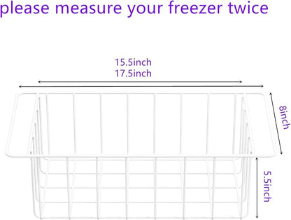 17.5 Inch Chest Freezer Organizer Storage Baskets Bins Metal Wire, Settle - Image 7