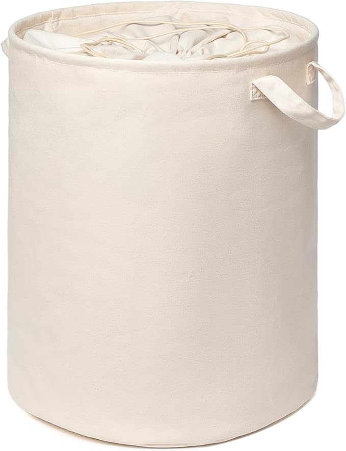 Foldable Storage Bins with Lids Cotton Canvas Rectangular Storage Box Ideal by YONBEN