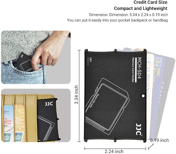 4-Slot SD Card Holder Case, Slim Ultra-Thin SDHC SDXC Memory Card Organizer - Image 6