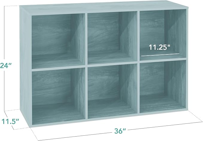 Best Choice Products Kids Bookcase 6-Cube Storage Organizer, 11in Shelf Opening - Image 2