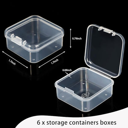 Jetec 6 Pieces Mini Plastic Clear Beads Storage Containers Box - Image 2