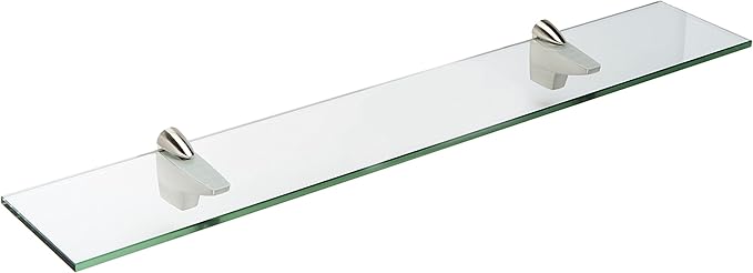 Spancraft Glass F-8x30-Brushed Steel Falcon Glass Shelf, Brushed Steel by Spancraft
