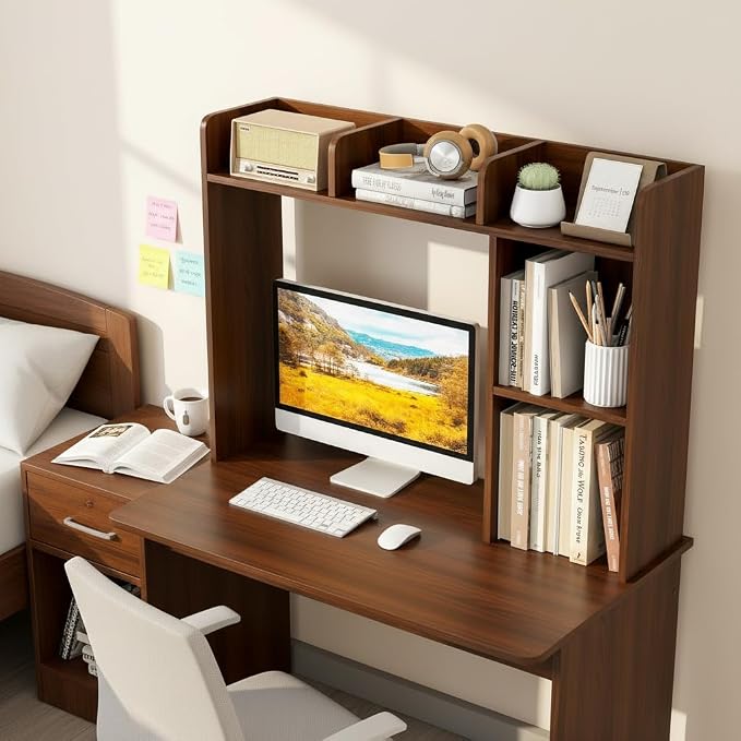 Tangkula Desktop Bookshelf, Countertop Storage Hutch - Image 2