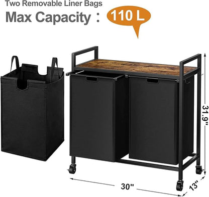 WOWLIVE Double Laundry Hamper - Image 4