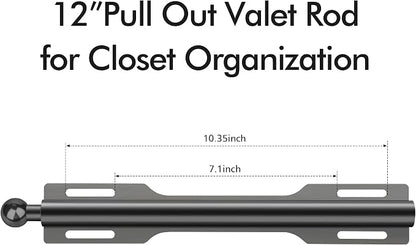 FIRJOY 12" Valet Rod for Closet Pull Out - Image 2