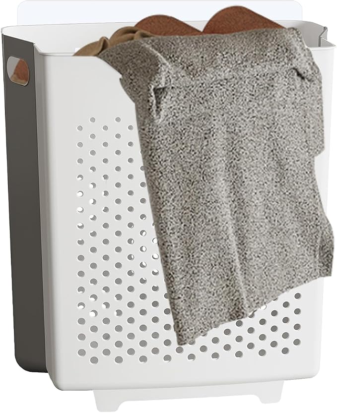 Collapsible Laundry Basket Wall Mounted Hamper by Unknown