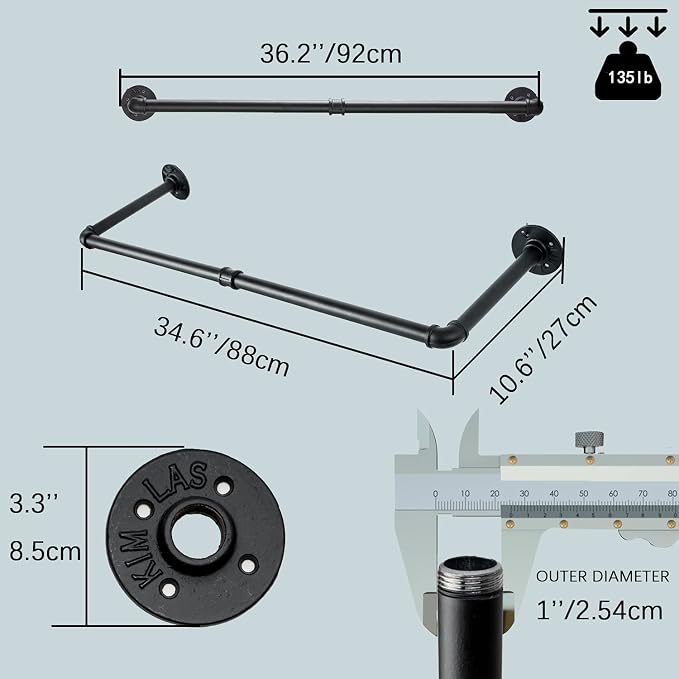 Industrial Pipe Clothes Rack - Image 4