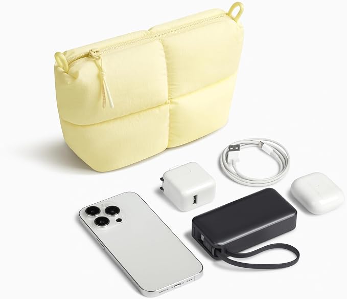 Comfyable Puffy Electronics Organizer Travel Case, Cute Tech Pouch - Image 6
