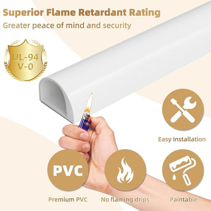 78" Side Open One Cord Hider for Wall Mounted Tv, Extension Cable Cover to Hide - Image 4