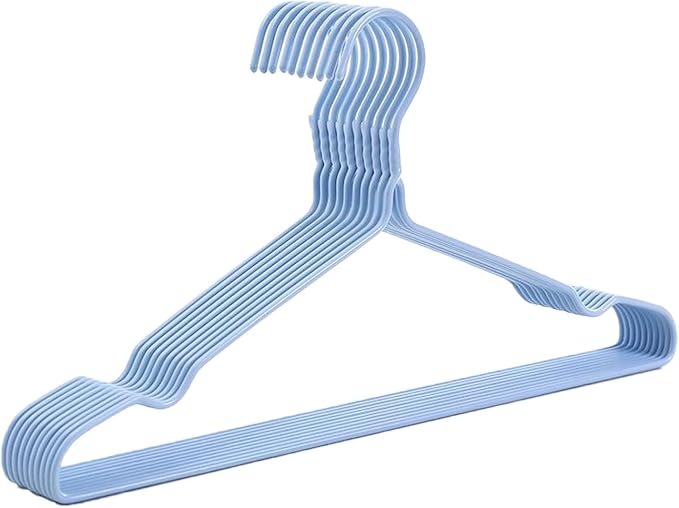 Sky Blue Wire Clothes Hangers by Decohomeforu