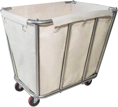 Laundry Cart Commercial, 10 Bushel Large Industrial Rolling Laundry Hamper by Graywlof