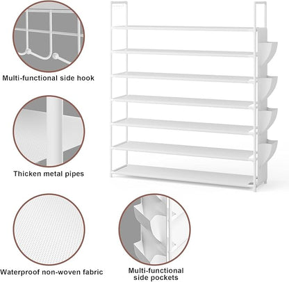 OYREL Shoe Rack 7 Tier Tall 28-35Pairs Organizer Storage | Closet Entryway - Image 7
