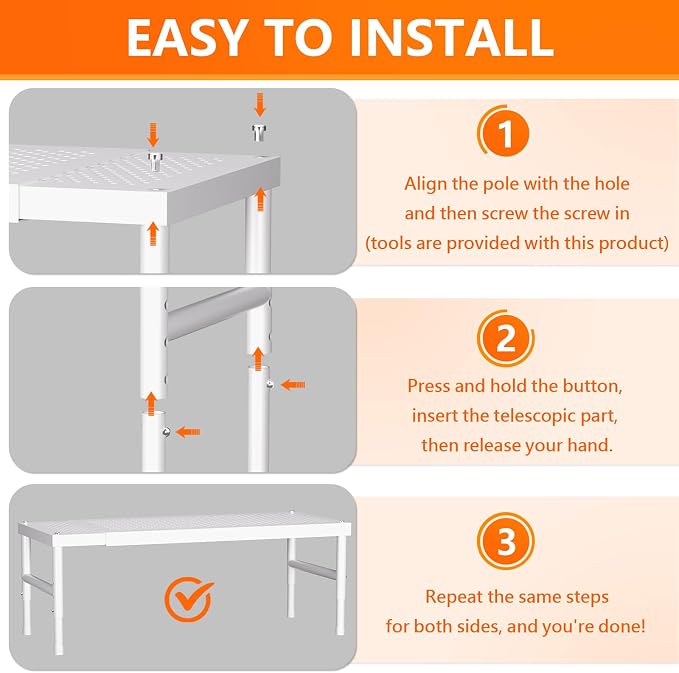 Kitchen cabinet organizer shelf, Spice Racks, Counter Shelf - Image 5