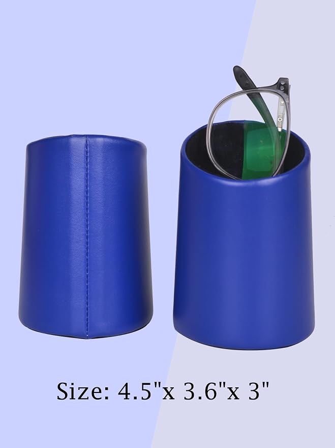 2 Pack Eyeglasses Holder PU Leather Glasses Stand Case Holder - Image 7