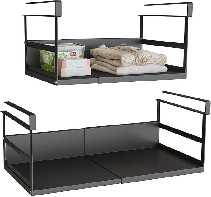 Expandable Under Cabinet Shelf Organizer by SHINEWON