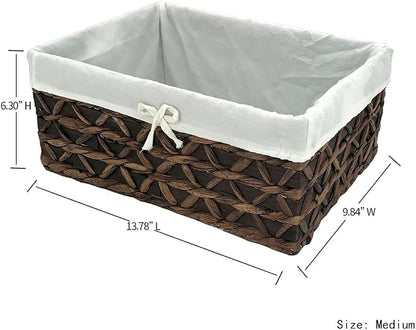 Basket of Rectangular Woven Seagrass Storage Bin - Image 5