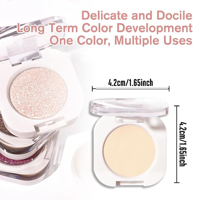 Nude Beige Single Matte Eyeshadow Makeup, Neutral Powde Eye Shadow - Image 5