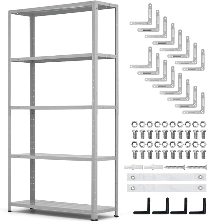 2500 LBS Capacity Heavy Duty Steel Shelving Unit, 5-Tier Garage Storage Shelves by Unknown