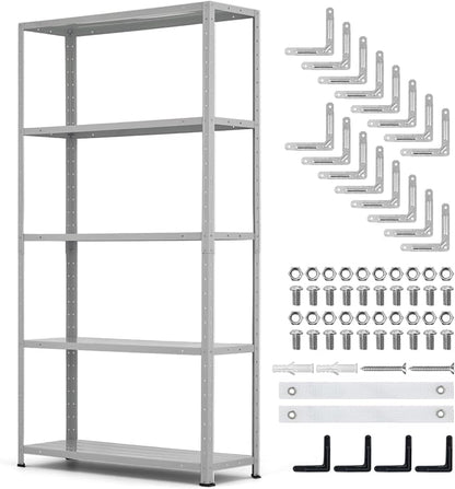 2500 LBS Capacity Heavy Duty Steel Shelving Unit, 5-Tier Garage Storage Shelves by Unknown