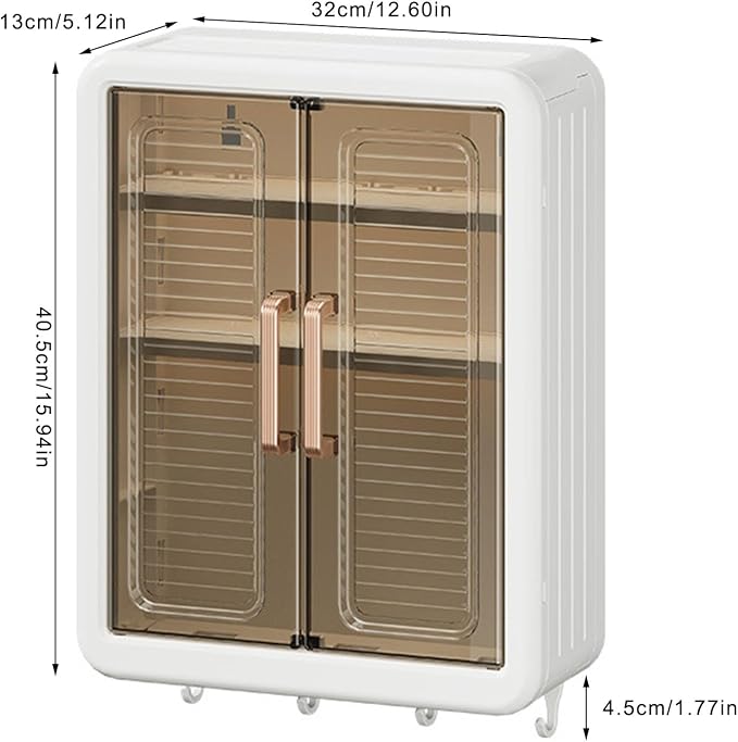 Without Drilling Wall Mounted Makeup Organizers Large Capacity Bathroom Storage - Image 3