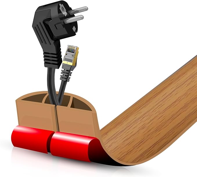Floor Cord Cover Self Adhesive Cord Hider, 3.3FT Cable Management, Extension by DBHXXMB-HH