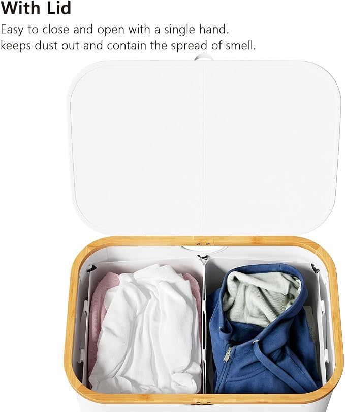 SpaceAid Double Laundry Hamper 2 Section - Image 3
