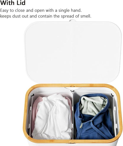 SpaceAid Double Laundry Hamper 2 Section - Image 3