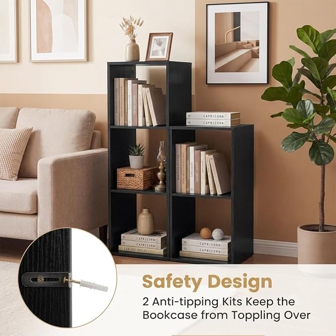 POWERSTONE 2 Cube Storage Organizer Set of 2, 2 Tier Cubby Bookshelf - Image 6