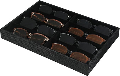 Julysky Sunglass Organizer Tray, 8 Grids Watch Holder Display Jewelry Tray by Julysky