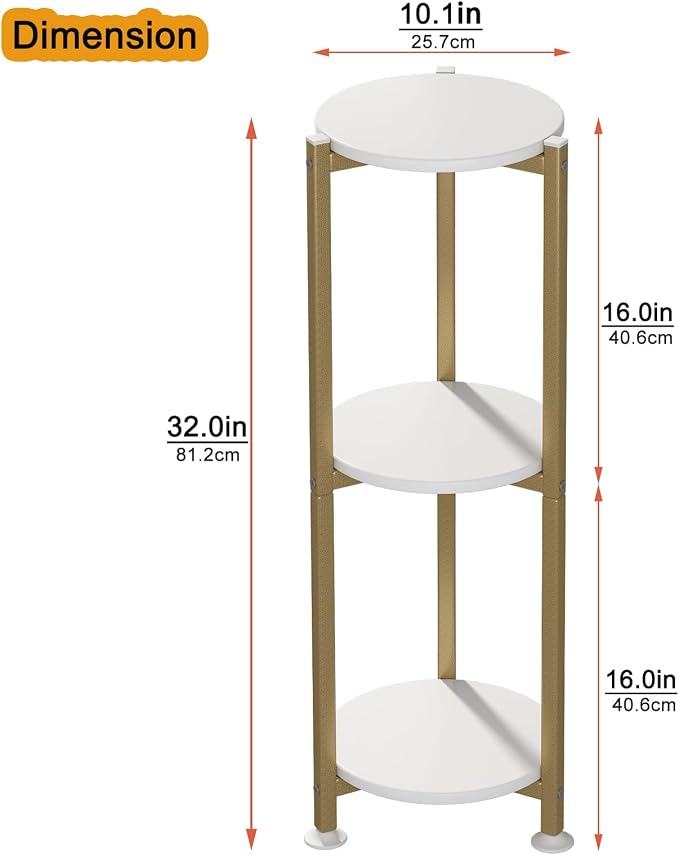 Plant Stand Indoor Outdoor 2 Tier Tall Metal Corner Storage Tiered Plant Shelf - Image 3