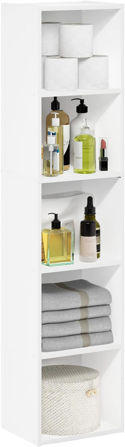 Furinno PASIR Book Shelf, 5-Tier Modern Bookshelf, Open Shelves Bookcase by Furinno-FitsYourSpaceFitsYourBudget