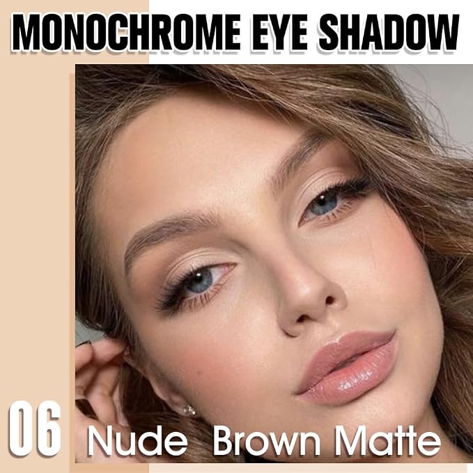 Light Nude Single Matte Eyeshadows Makeup, Neutral Powde Eye Shadow - Image 2