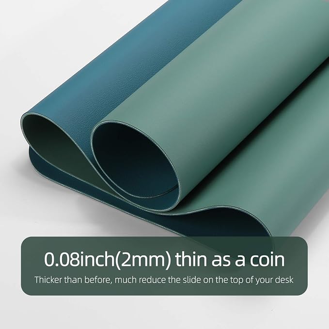 YSAGi Desk Mat, Desk Pad, 35.4" x 17" Laptop Leather Desk Pad Protector - Image 6