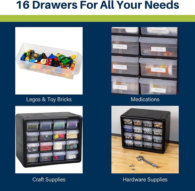 Akro-Mils 16-Drawer Plastic Drawer Storage Cabinet - Image 4
