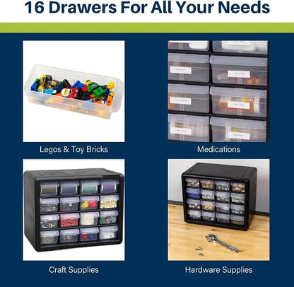 Akro-Mils 16-Drawer Plastic Drawer Storage Cabinet - Image 4