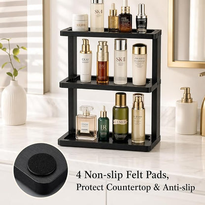 PEKER Bamboo Bathroom Organizer Countertop – Vanity Storage Shelf - Image 6