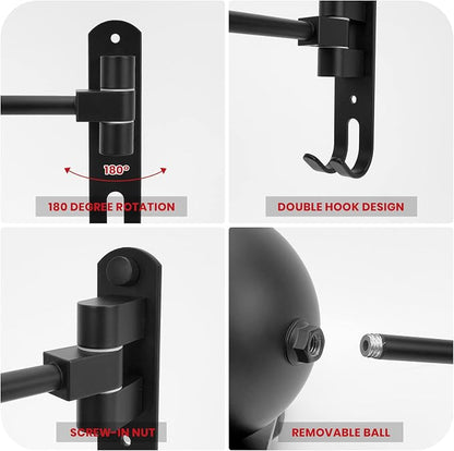 Helmet Hanger Wall Mount 180° Swivel Helmet Holder - Image 4