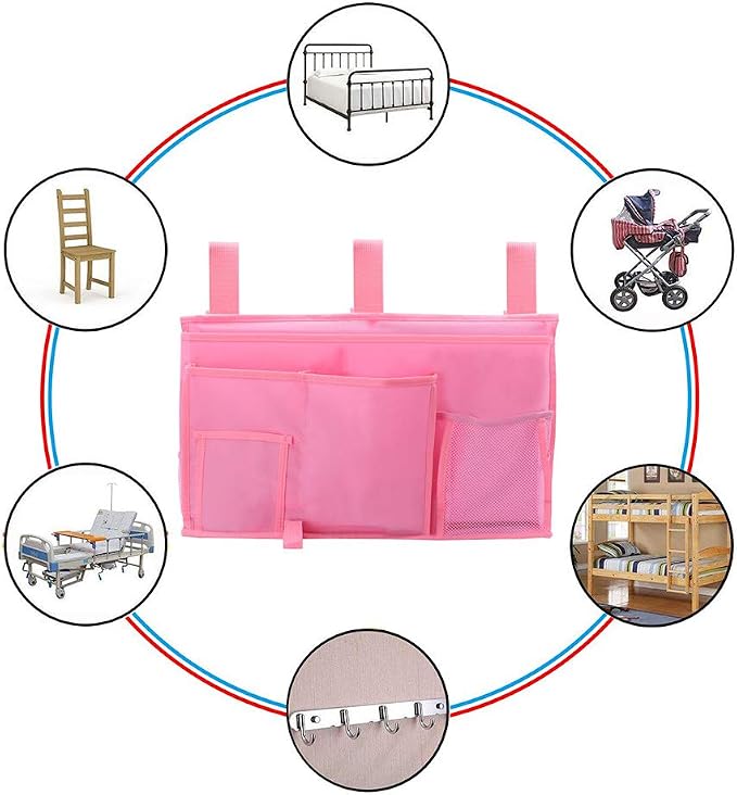 Sugaroom Bedside Storage Caddy, Bunk Bed Organizer Bed Storage Pocket Bedside - Image 6