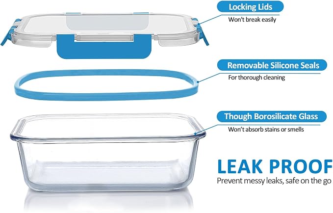 M MCIRCO 24-Piece Glass Food Storage Containers - Image 3