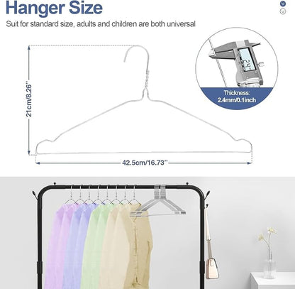 SPECILITE Wire Hangers 200 Pack, Metal Wire Clothes Hanger Bulk - Image 5